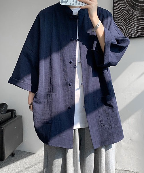 Shoowtime（ショウタイム） シャツ オーバーサイズバンドカラー