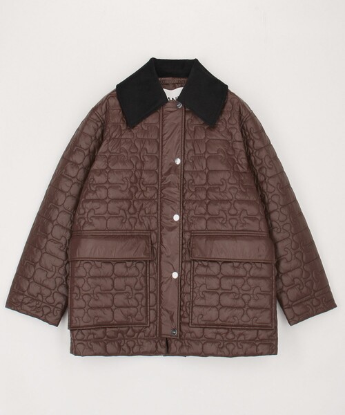 GANNI（ガニー） ブルゾン アウター Shiny Quilt Midi Jacket / W0343