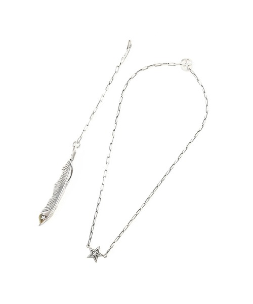 NO ID.（ノーアイディー） ネックレス 「NO ID.」Silver Big Feather