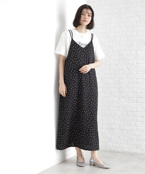 THE SHOP TK ワンピース ドット柄キャミワンピース/洗える : ZOZOTOWN