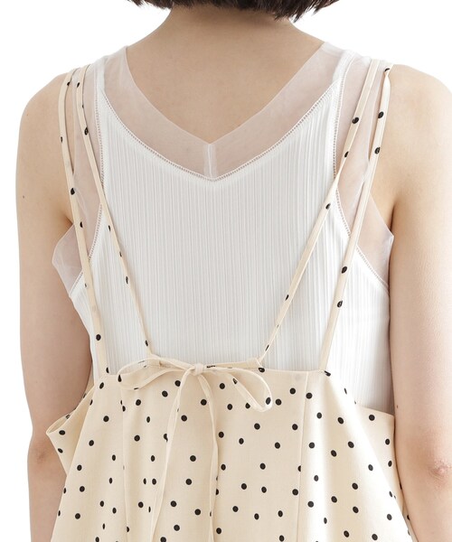 THE SHOP TK ワンピース ドット柄キャミワンピース/洗える : ZOZOTOWN
