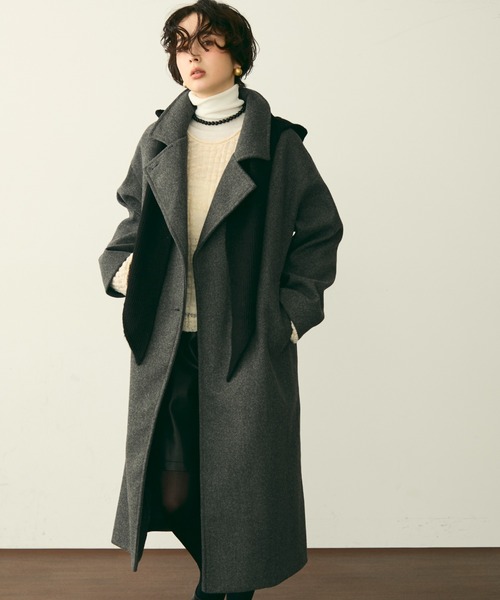 Trish（トリッシュ） コート チェスターコート フェイクウールダブル