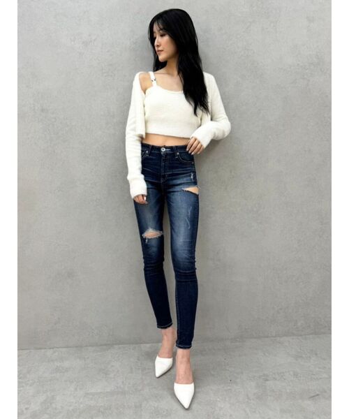 GYDA（ジェイダ） ジーンズ デニム デニムパンツ ミドルウエストサイド