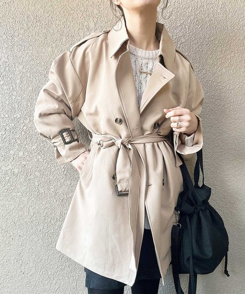 GeeRA（ジーラ） トレンチコート コート キャンディースリーブミドル丈