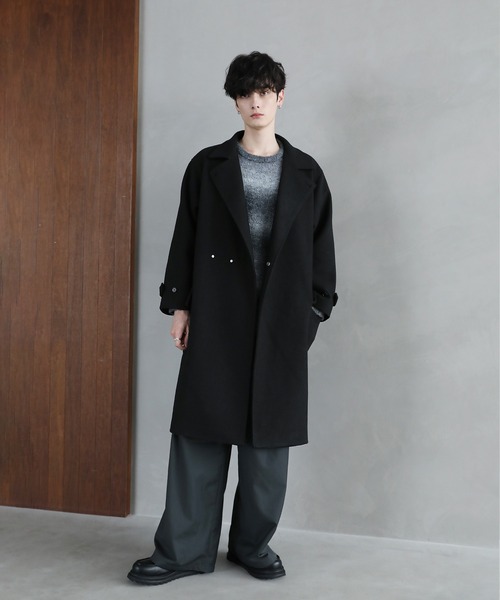 チェスターコート コート メルトンダブルオーバーチェスターコート
