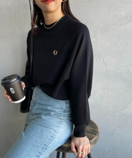 FRED PERRY（フレッドペリー） ニット セーター ワンポイントロゴ刺繍