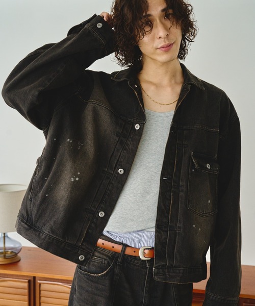 Camphor wood デニムジャケット gジャン TYPE-1 wide broken denim