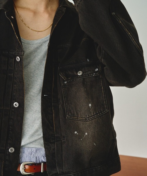 Camphor wood デニムジャケット gジャン TYPE-1 wide broken denim