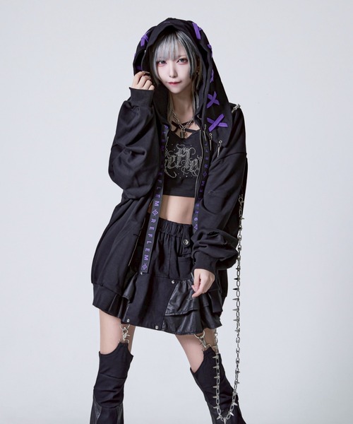 REFLEM（レフレム） パーカー 「REFLEM/レフレム」うさ耳チェーン付き