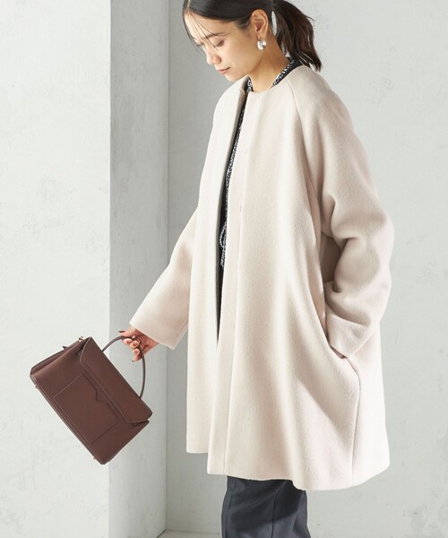 SHIPS（シップス） ノーカラーコート コート Pure SUPER100 ノーカラー