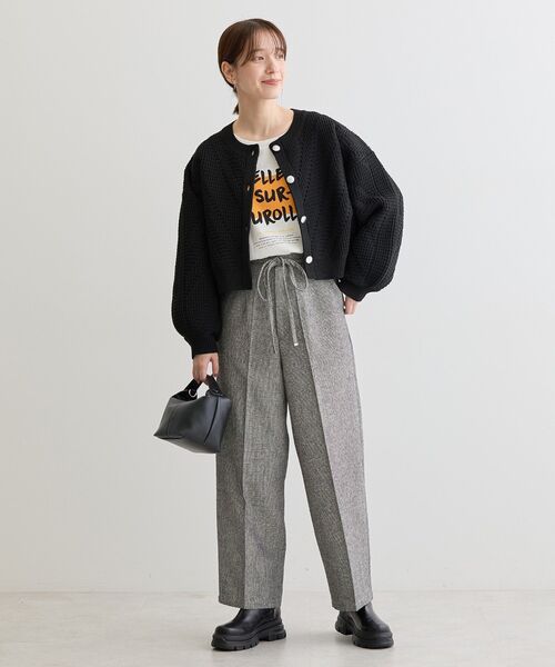 ELENCARE DUE パンツ ツイードカーブパンツ レディース : ZOZOTOWN