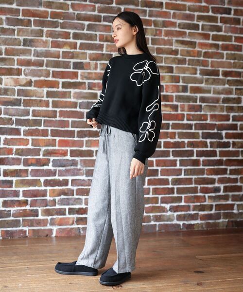 ELENCARE DUE パンツ ツイードカーブパンツ レディース : ZOZOTOWN