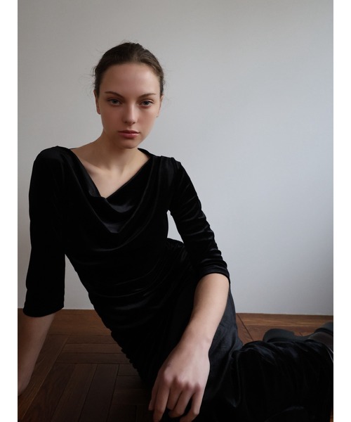 celon ワンピース shirring drape velour dress : ZOZOTOWN Yahoo!店