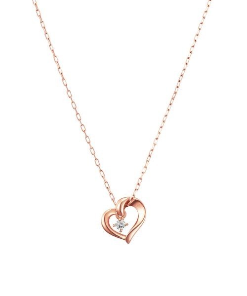 4℃（ヨンドシー） ネックレス K10 ピンクゴールド ダイヤモンド