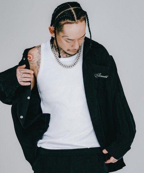 BREATH シャツ 「BREATH / ブレス」SCRIPT LOGO SATIN SHIRT