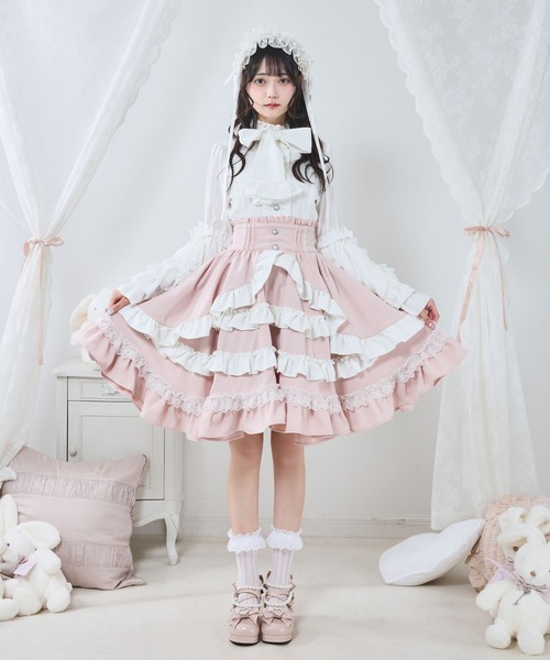 DearMyLove スカート フリルたっぷりリボンスカート : ZOZOTOWN Yahoo