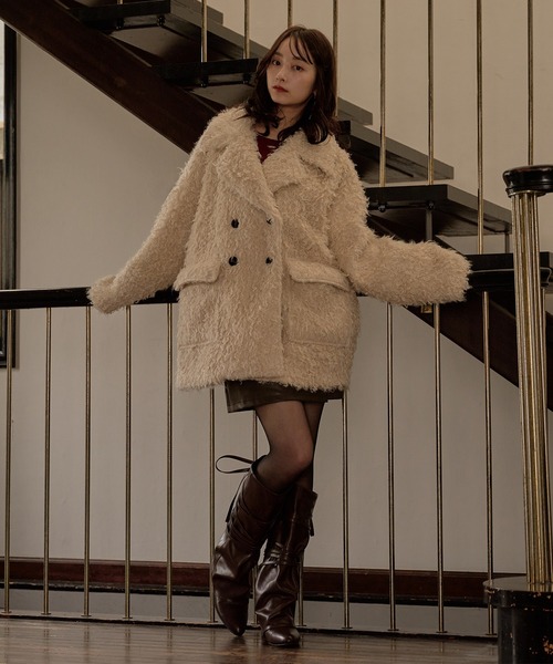 mideal（マイディール） コート アウター poodle middle coat