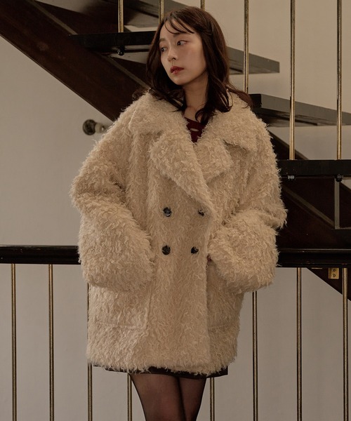mideal（マイディール） コート アウター poodle middle coat