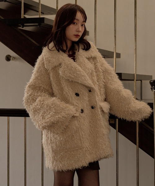 mideal（マイディール） コート アウター poodle middle coat