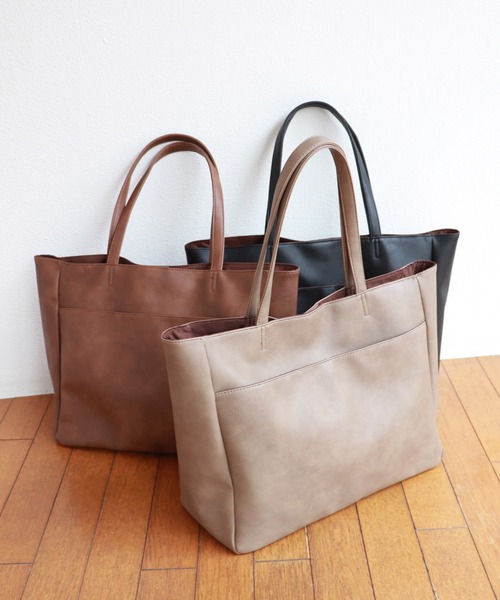 andme（アンドミー） トートバッグ 合成皮革A4トートバッグ レディース