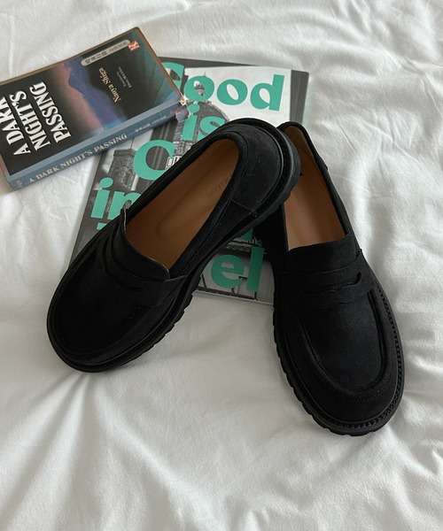 by muni:r ローファー 「お気に入り登録数 8，000人突破!」 スエード