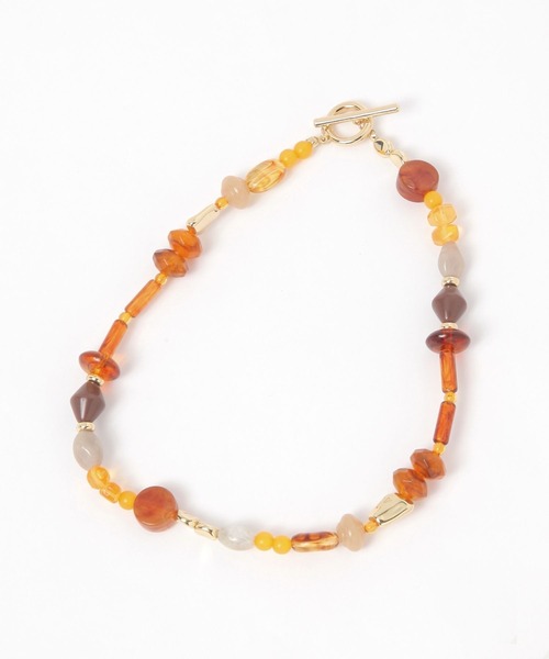 niko and…（ニコアンド） ネックレス ランダムビーズネックレス