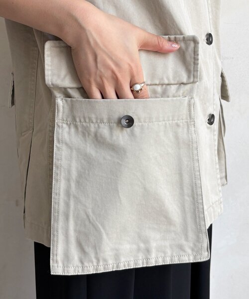 DouDou（ドゥドゥ） カバーオール レザーカラーカバーオールジャケット