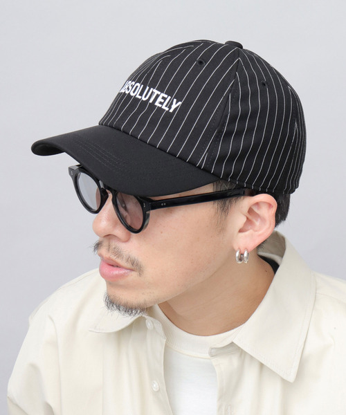 A.M.S. キャップ 帽子 ストライプ バイカラー ベースボールキャップ