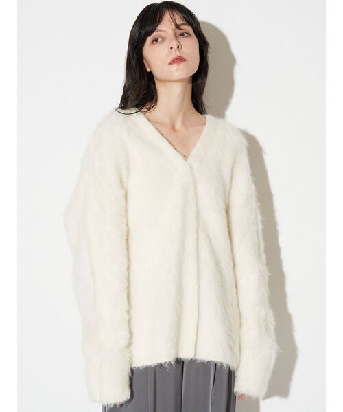 ELENDEEK（エレンディーク） カーディガン アルパカシャギーニット