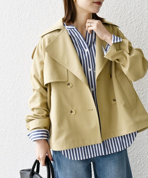 SHIPS any トレンチコート コート any: 「洗濯機可能」ショート