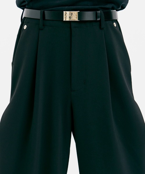 CONZ スラックス カーブレッグトラウザー ダブルクロス メンズ