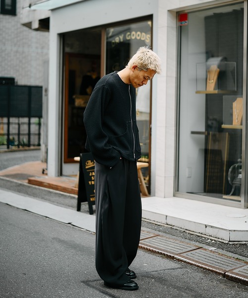 CONZ スラックス カーブレッグトラウザー ダブルクロス メンズ