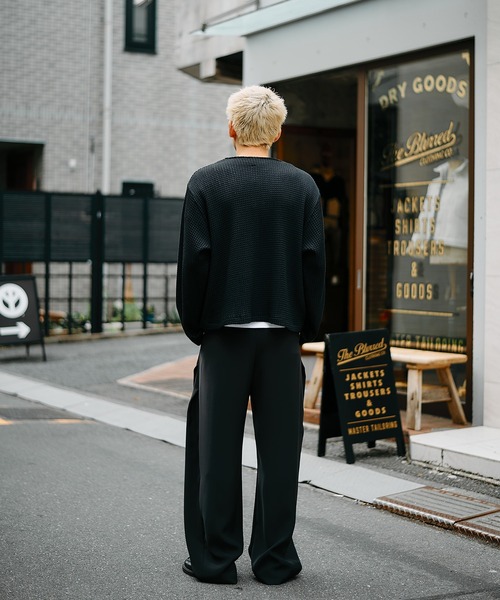 CONZ スラックス カーブレッグトラウザー ダブルクロス メンズ