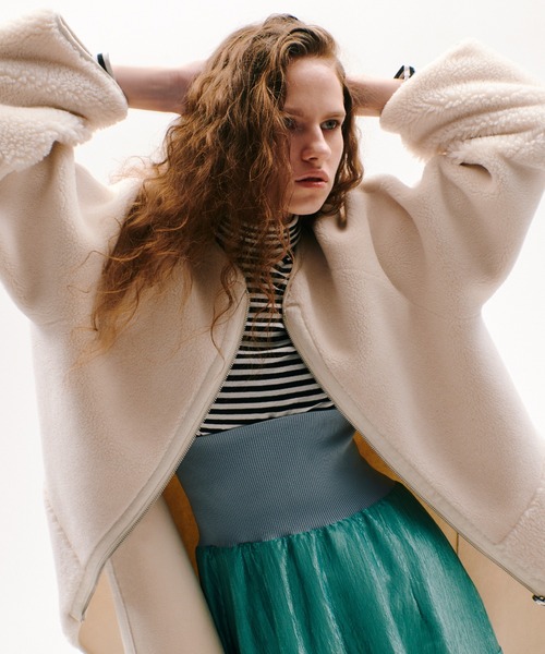 allureville（アルアバイル） リバーシブルボアコート レディース