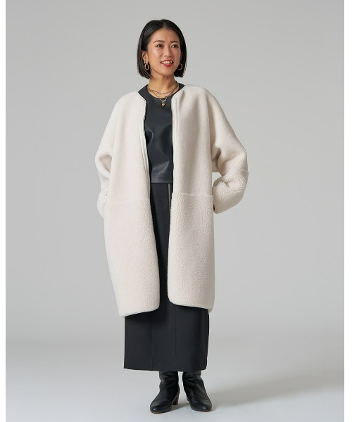 allureville（アルアバイル） リバーシブルボアコート レディース