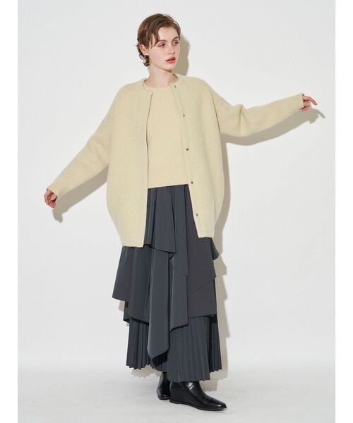 ELENDEEK（エレンディーク） カーディガン CNラクーンミックスダブル