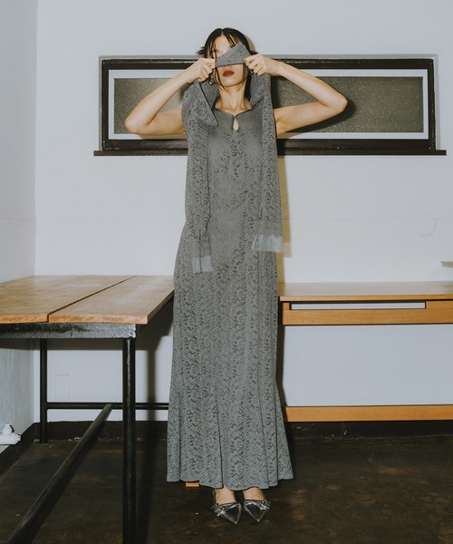 ANDRESD ドレス shrink pleats fit dress / シュリンクプリーツ