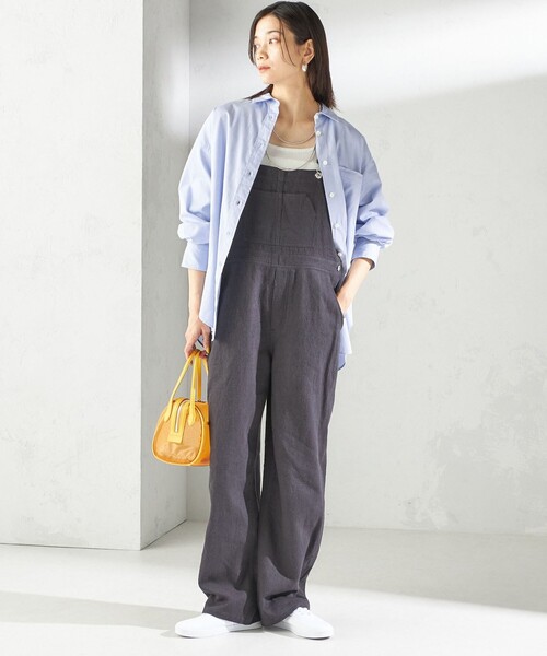 SHIPS（シップス） サロペット オーバーオール 「手洗い可能」麻