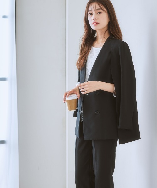 7days Life Styling セットアップ 「洗える」2WAYダブルブレスト