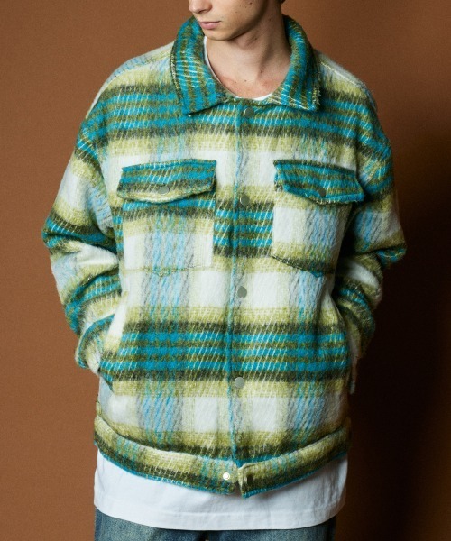 rehacer（レアセル） コート ジャケット R. : Shaggy Check Jacket