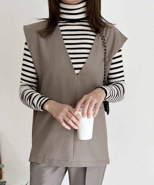 ベスト ジレ Vネックプルオーバーベスト レディース : ZOZOTOWN Yahoo