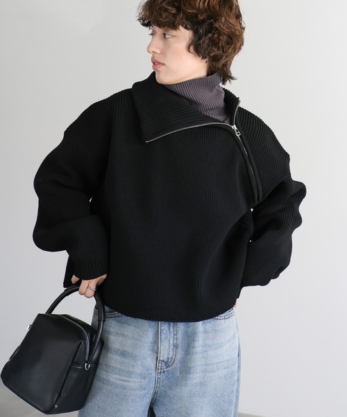 select MOCA（セレクトモカ） ニット セーター アシメジップニット