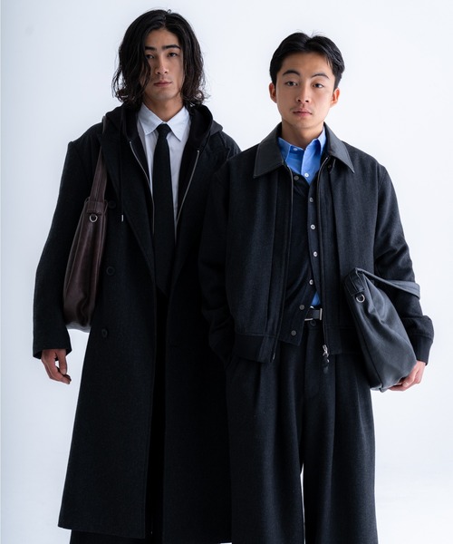 SINSS トレンチコート コート Classic Wool Blend Tweed Coat