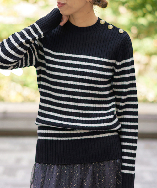 IENA（イエナ） ニット セーター ワイドリブプルオーバー レディース