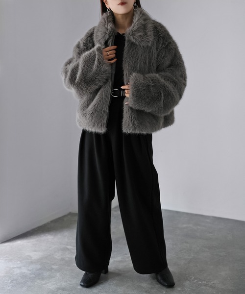 Riberry（リベリー） コート アウター ジップアップショートファー