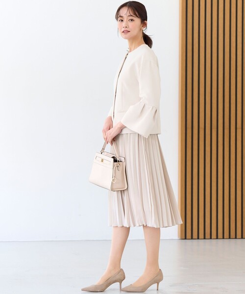 組曲（KUMIKYOKU） ワンピース ジャージーコンビプリーツ ワンピース