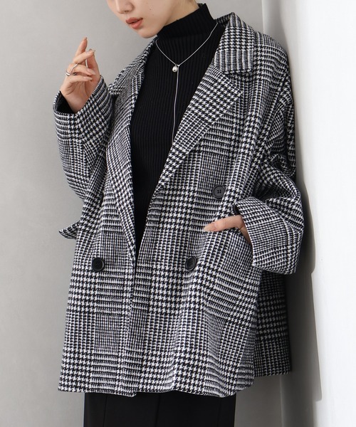 SpRay（スプレイ） コート アウター グレンチェックビッグジャケット