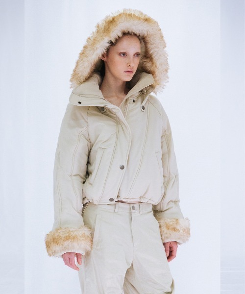 VIAVANDA ダウンコート ダウンジャケット FUR HOODED PADDING JACKET