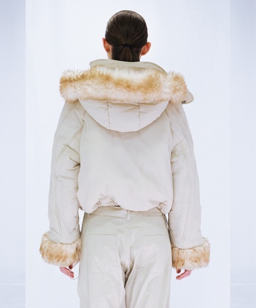 VIAVANDA ダウンコート ダウンジャケット FUR HOODED PADDING JACKET