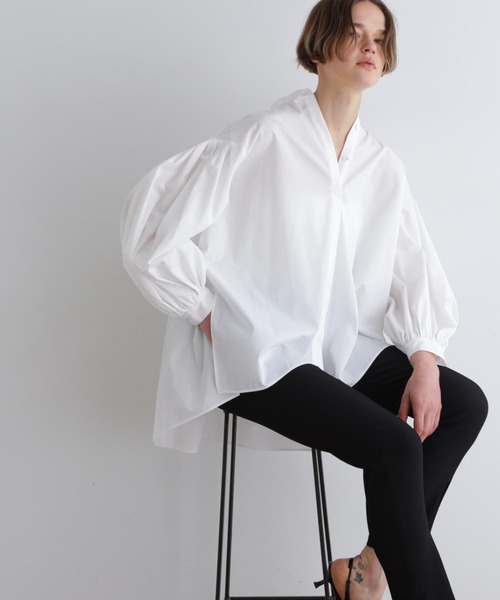 LE PHIL（ル フィル） ブラウス シャツ タイプライターギャザー